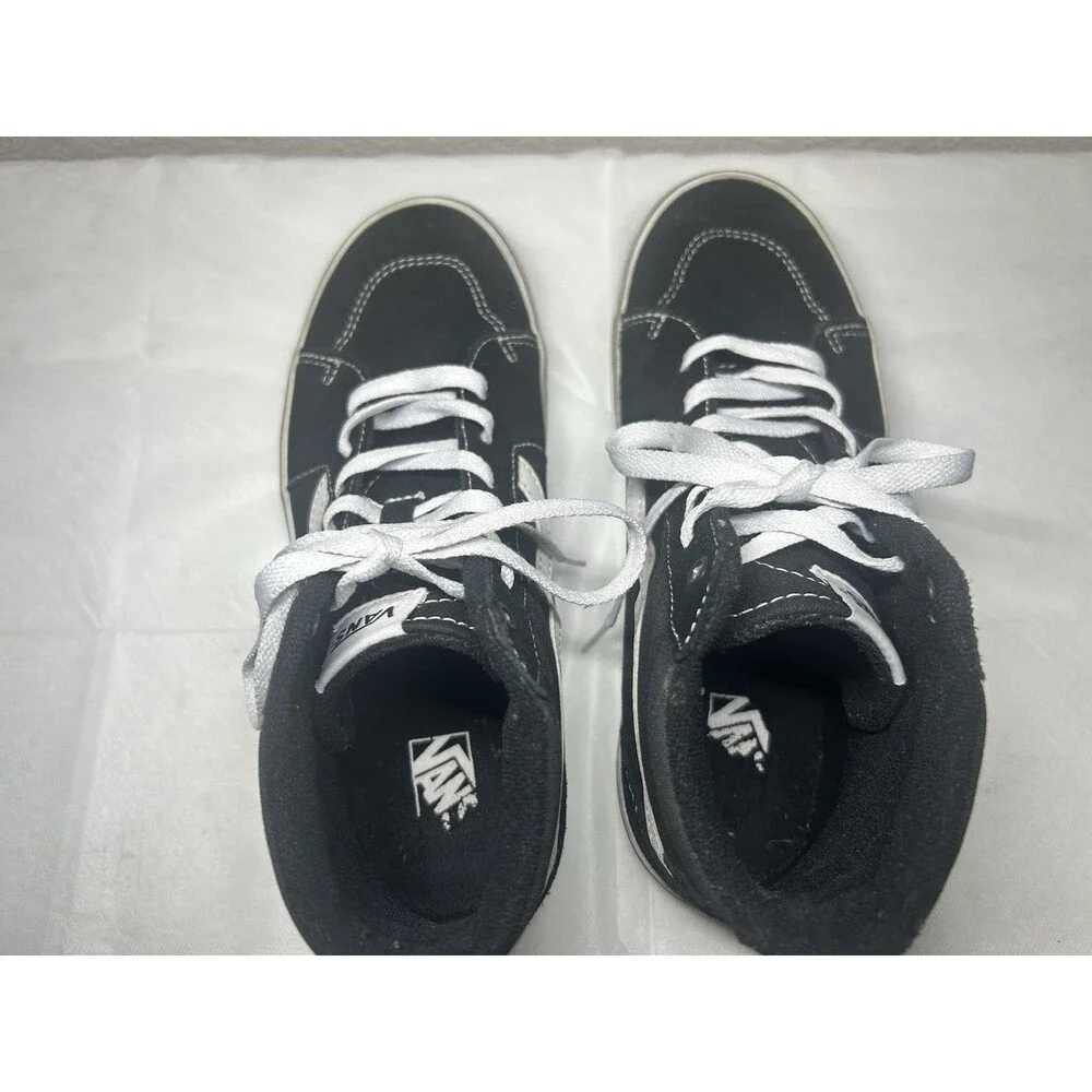 Vans Off The Wall High Top Shoes  Black/White Old Skool Youth SZ 6